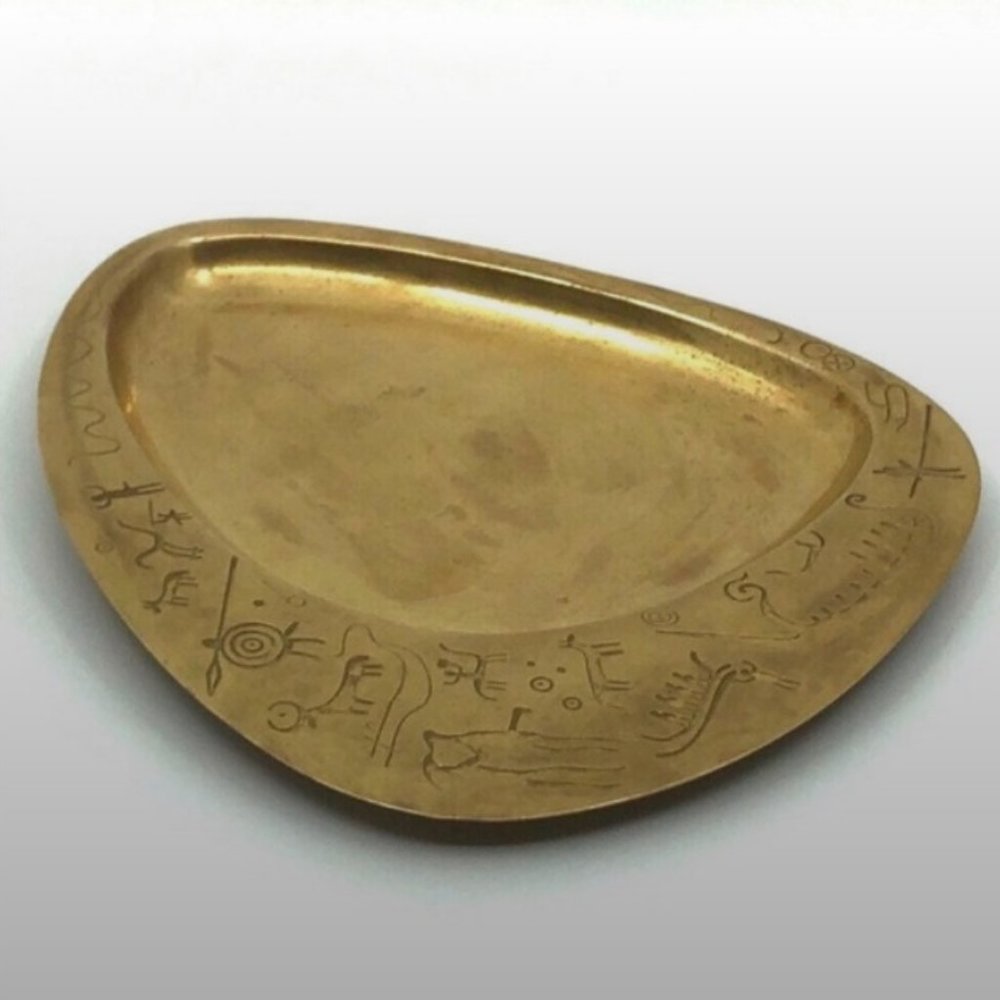 RARE “Pastella” Nils Johan Brass Tray